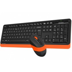 Kit tastatura + Mouse Wireless  A4TECH Fstyler negru/portocaliu