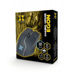 Mouse gaming X by Serioux Egon, 8200 DPI, USB, Negru