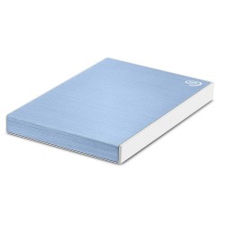 HDD extern Seagate, 2TB, Backup Plus Slim, 2.5", USB 3.0, Textura metalica, Albastru deschis