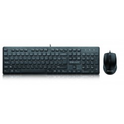 Kit Tastatura + Mouse Optic Wired Delux, KA150U+M321BU, USB, negru