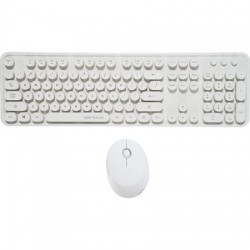 Kit wireless tastatura + mouse Serioux Retro, alb