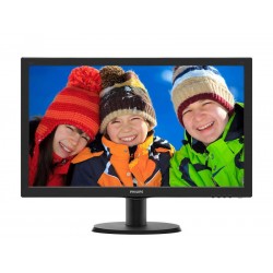 Monitor LED MVA Philips 23.6", Wide, FHD, DVI, HDMI, 243V5QHSBA, Negru